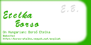 etelka borso business card